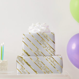 Elegant Silver Guld God jul Presentpapper