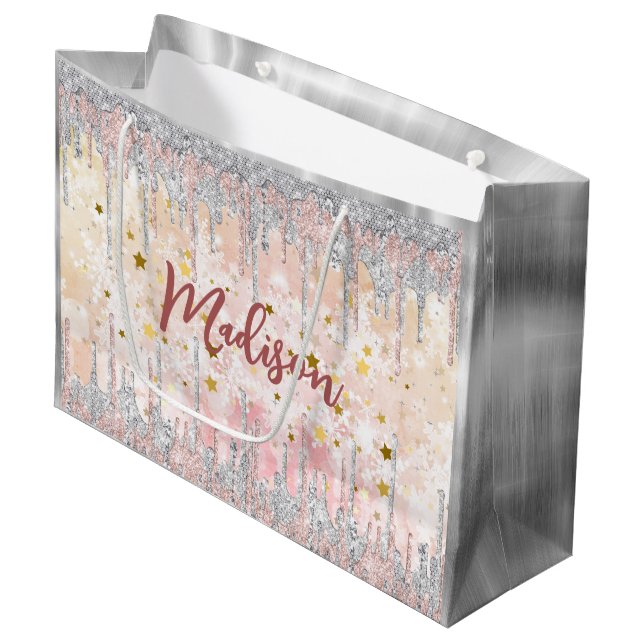 Elegant silver guld, ro, glitter (Framsidan Vinklad)