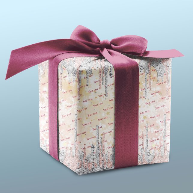 Elegant silver guld, ro, glitter presentpapper (Skapare uppladdad)