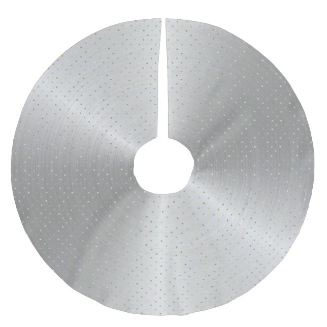 Elegant Silver Guld vid jul jul Julgransmatta Borstad Polyester (Framsidan)