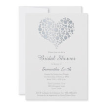 Elegant Silver Heart Light Grått Möhippa