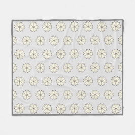 Elegant Silver Hjärtblomma nedre Mönster Fleecefilt