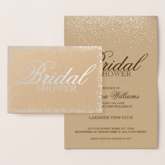 Elegant silver inbjudningskort för möhippan