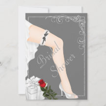 Elegant Silver Inbjudningskort för möhippan