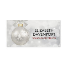 Elegant Silver jul Boll på Bokeh Ljus