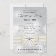Elegant Silver jul, Party Bow och Sparkles