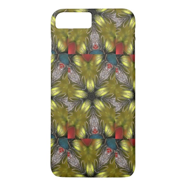Elegant Silver Kaleidoscope Julstjärnan Guld Case-Mate iPhone Skal (Baksida)