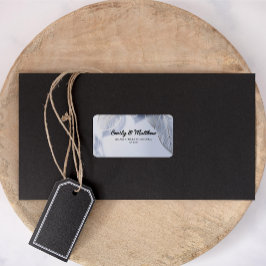 Elegant Silver Löv Returetiketter Adressetikett