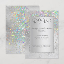 ELEGANT SILVER MARBLE HOLOGRAPHIC OSA INBJUDNINGAR