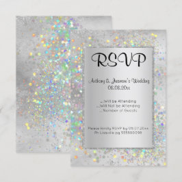ELEGANT SILVER MARBLE HOLOGRAPHIC OSA INBJUDNINGAR