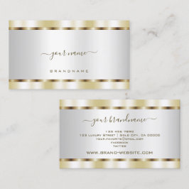 Elegant Silver med Professionellen Guld-effekt Visitkort