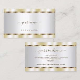 Elegant Silver med Professionellen Guld-effekt Visitkort