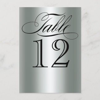 Elegant silver metallisk bordsnummer Glam Bling