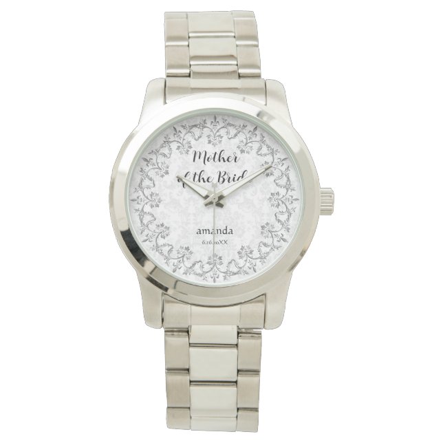 Elegant silver mor till bruden  armbandsur (Framsida)