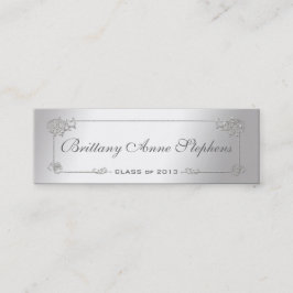 Elegant Silver Namn-kort, infoga