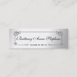 Elegant Silver Namn-kort, infoga