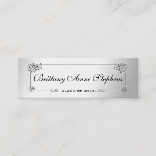 Elegant Silver Namn-kort, infoga