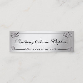 Elegant Silver Namn-kort, infoga