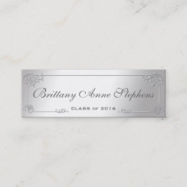 Elegant Silver Namn-kort, infoga