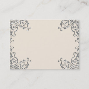 Elegant silver och beige visitkort