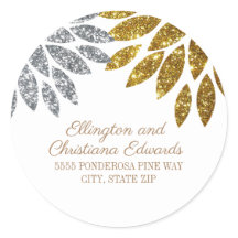 Elegant silver och guld glitter blommig vit jul