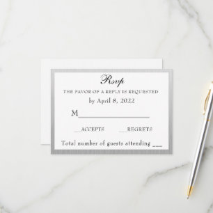 Elegant Silver och Vita årsdagen OSA 