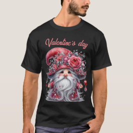 Elegant silver pärlrödvaleninsöt gnom t shirt