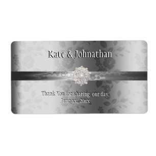 Elegant Silver, Personligt bröllp Vin Fraktsedel