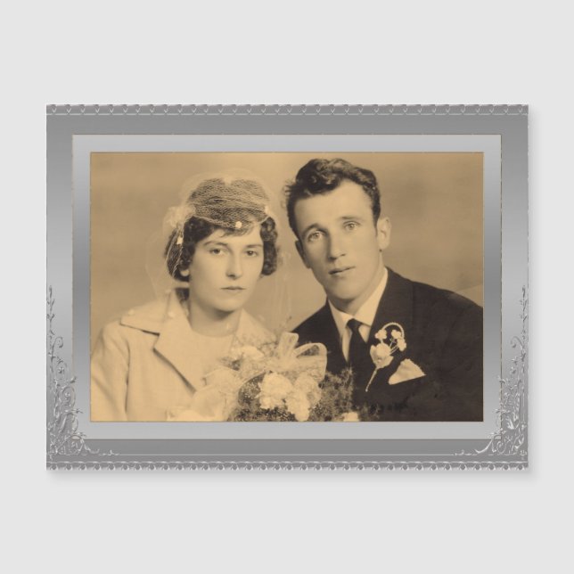 Elegant silver ram gräns anpassningsbar (Framsida)