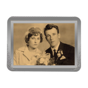 Elegant silver ram gräns anpassningsbar magnet