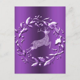 Elegant Silver renar, Lila jul Vykort