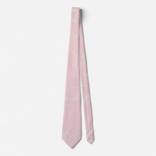 Elegant Silver Ro Blommigt Teckning Rosa Design Slips