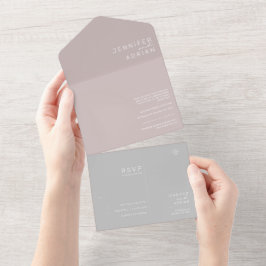 Elegant Silver Rosa Minimal Modern Försegling och
