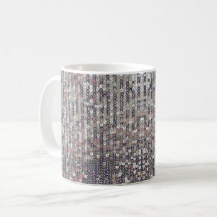Elegant Silver rosa, vita kristallsekvenser Kaffemugg
