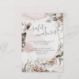 elegant silver roséblommig säkerhetsåtgärder  tilläggskort