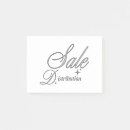 Elegant Silver Script Professional Post-it Notes Block