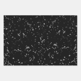 Elegant Silver tryckt Stänk Streaks Mönster