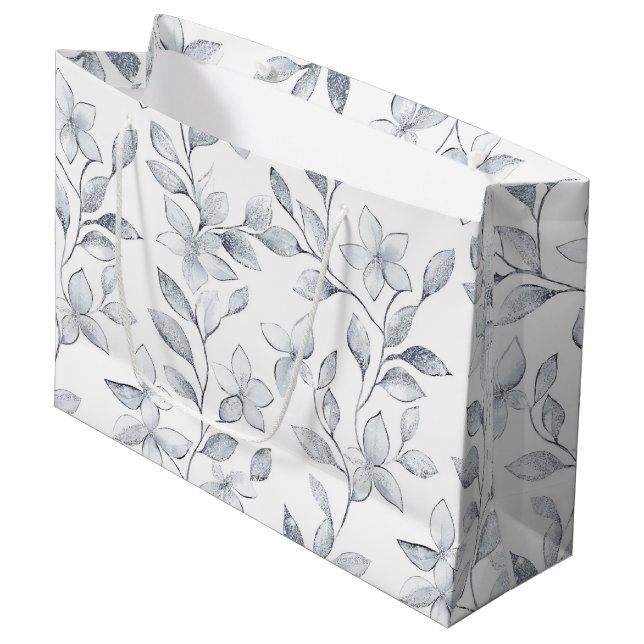 Elegant silver vit blomsterbröllop (Framsidan Vinklad)