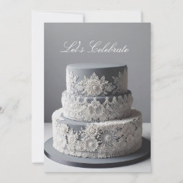ELEGANT SILVER & WHITE ANNIVERSARY INBJUDNINGAR