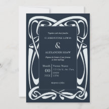 Elegant silverblå på blåsvart vintageband