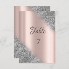 Elegant silverglitter ombre roséguld duk inbjudningar