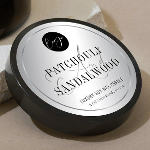 Elegant silverlogotyp företagsförpackning produkt runt klistermärke