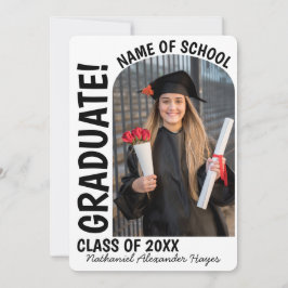 Elegant Simple Arch Photo Neutralt studenten Meddelande