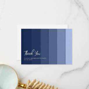 Elegant Simple Beach Navy Bachelorette Tack Kort