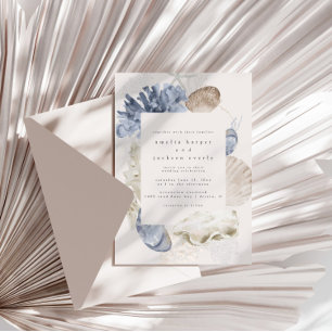 Elegant Simple Beach Wedding Inbjudningar