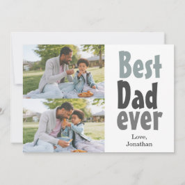 Elegant Simple Best Pappa någonsin Fars dag Photo Julkort