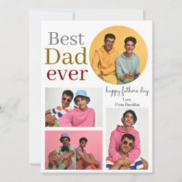 Elegant Simple Best Pappa någonsin Fars dag Photo Julkort