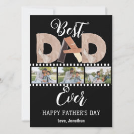 Elegant Simple Best Pappa någonsin Fars dag Photo Julkort