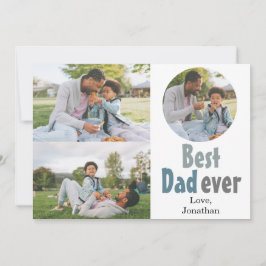Elegant Simple Best Pappa någonsin Fars dag Photo Julkort