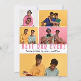 Elegant Simple Best Pappa någonsin Fars dag Photo Julkort
